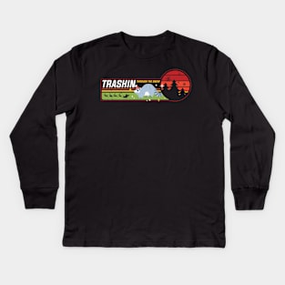 trashin through the snow Kids Long Sleeve T-Shirt